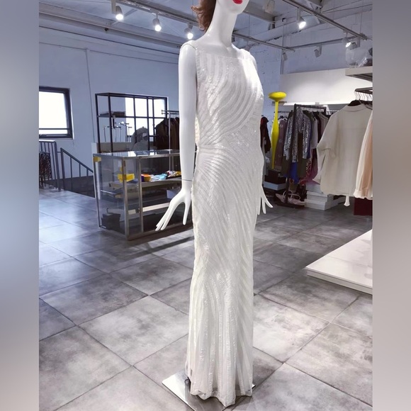 US 12 Rachel Gilbert Milla Gown NWOT - Picture 4 of 14